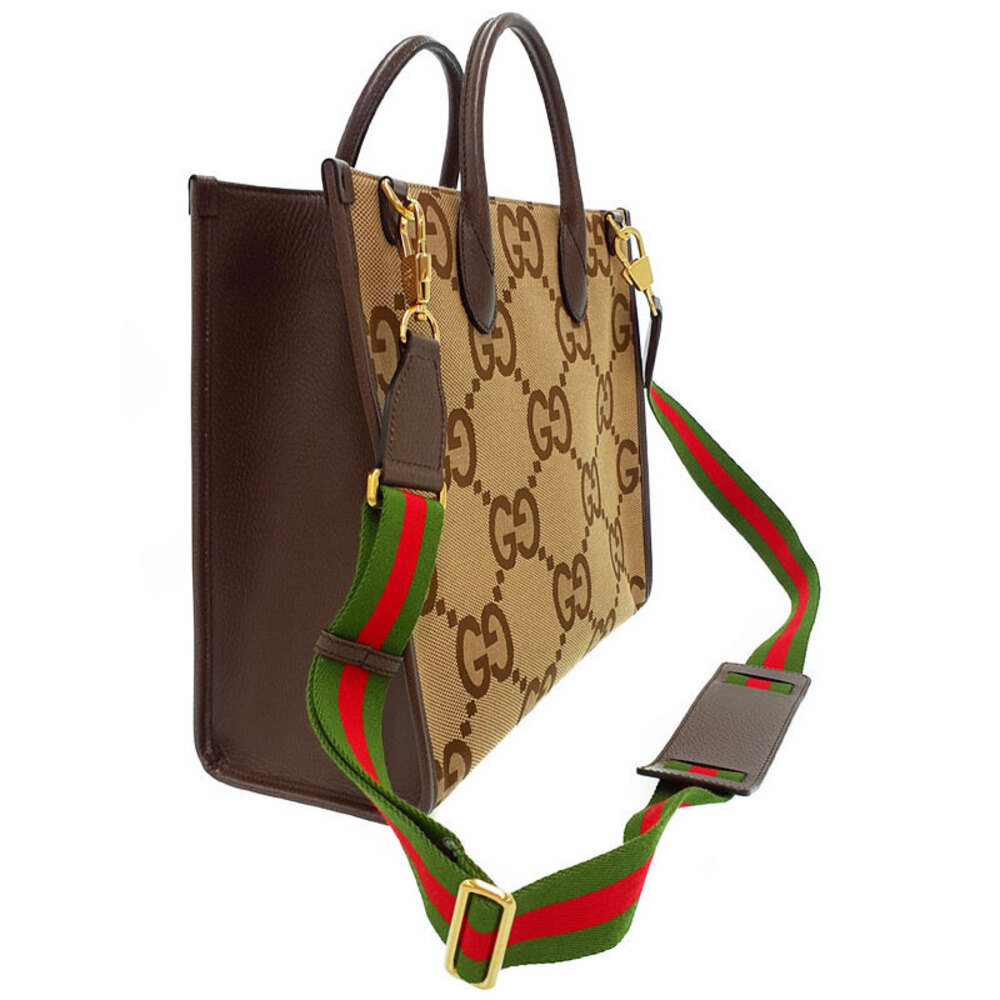 Gucci Brown Tote GG Jumbo Crossbody Stripe Bag Web